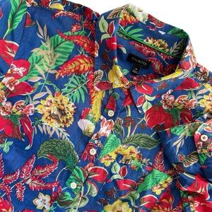 Talbots Tropical Long Sleeve Button Down Shirt Size Medium